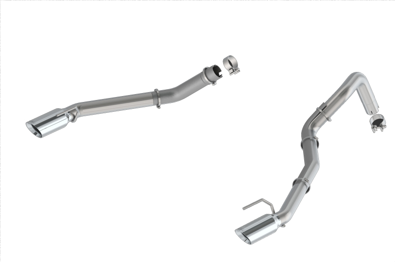 Ford Ranger Raptor Performance Exhaust - Rear - Ford Racing - Cat-Back, Dual Rear Exit, Black-Chrome Dual Wall Tips - `24-`26